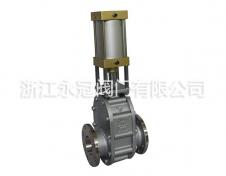 不(bu)鏽鋼氣動陶瓷雙(shuāng)閘闆閥Z644TC